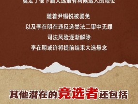 一图梳理：韩国总统选战打响！争夺激烈，谁会笑到最后？